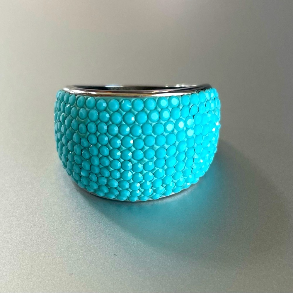 Pave Dome Ring Women’s Turquoise Color Size 8